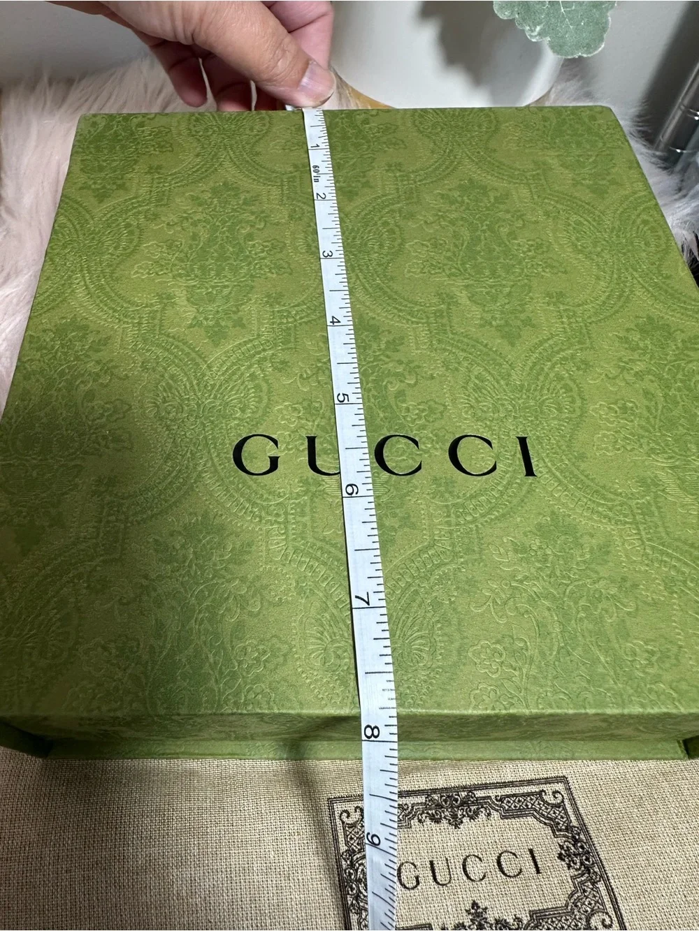 Gucci Green Signature Packaging Box with dustbag